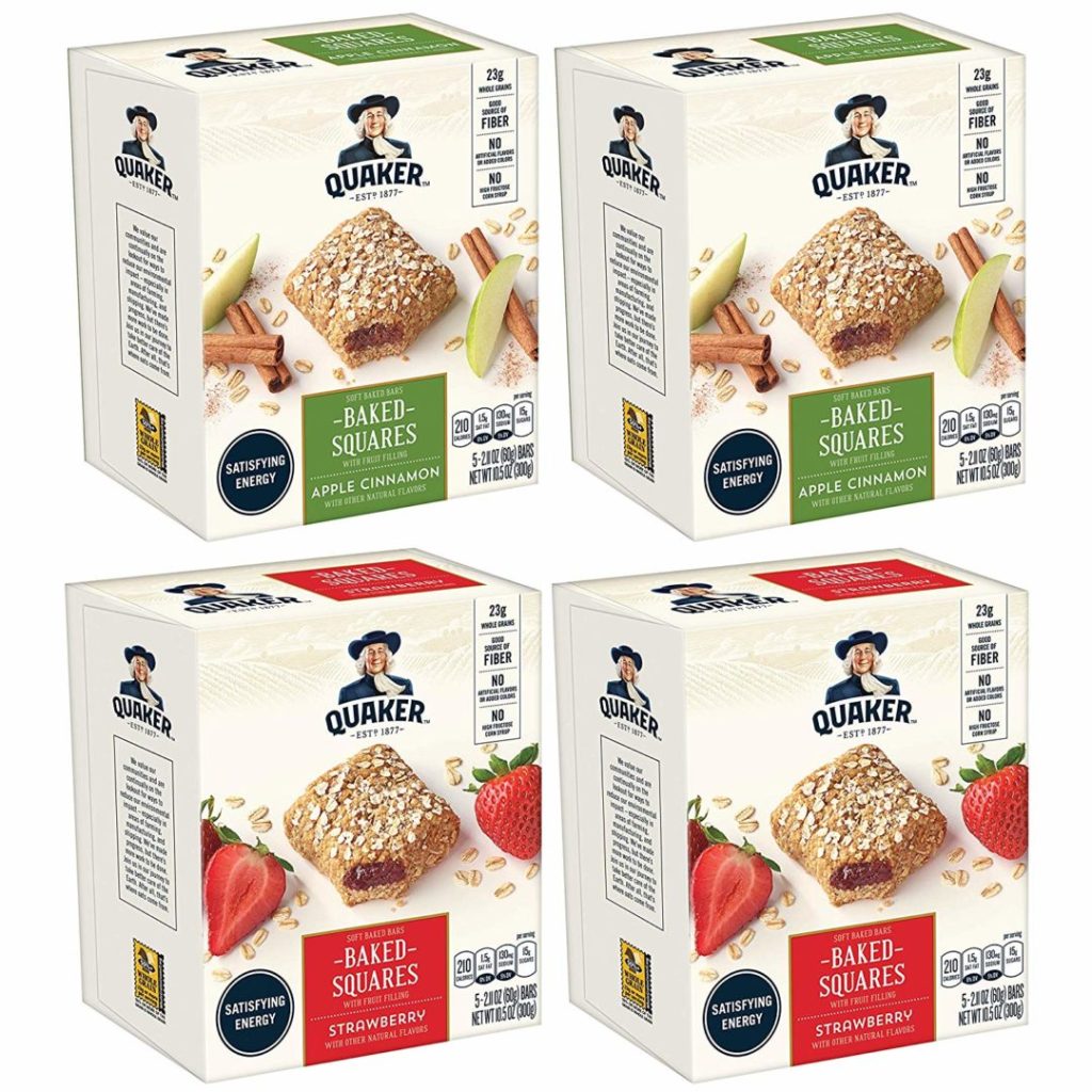 Barras suaves de Quaker, manzana, canela y fresa