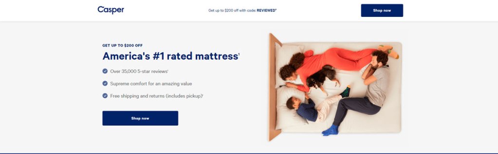 Casper en ofertas pre Black Friday