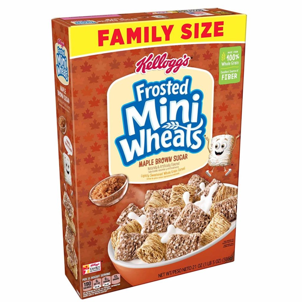 Mini Wheals de Kellogg’s, tamaño familiar, caja de 21 oz