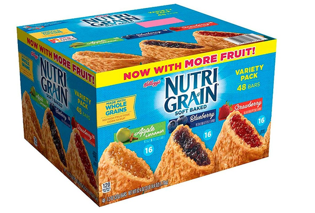 Kellogg’s Nutri-Grain, barras suaves, paquete mixto de 48 unidades 