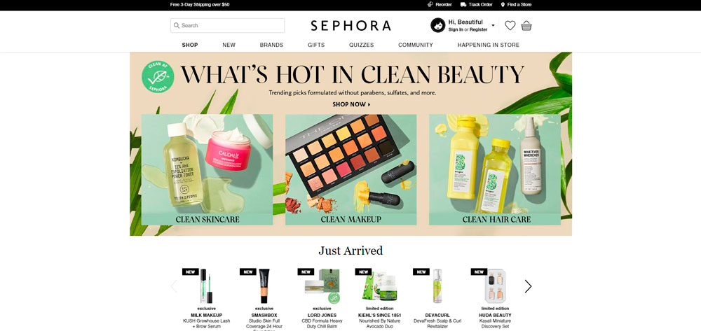 productos de belleza y cuidado de la piel - Sephora