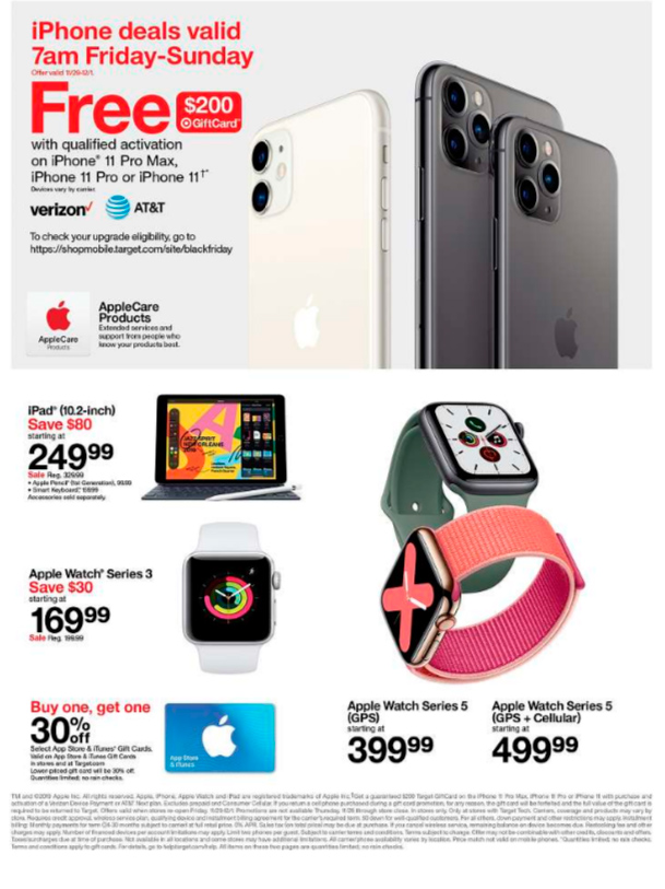 Ofertas varias del catálogo de Black Friday en Target 
