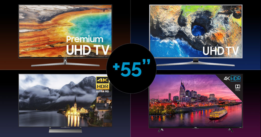 Televisores mayores de 55”