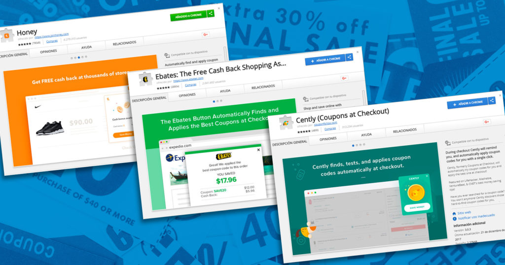 Buscadores automáticos de cupones