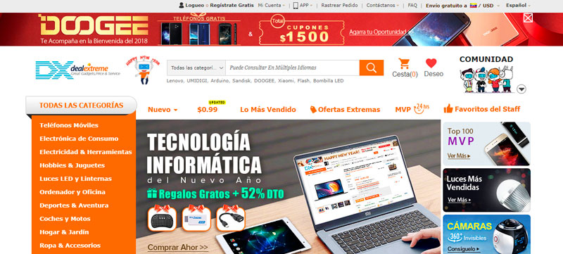 dealextreme - Tiendas chinas