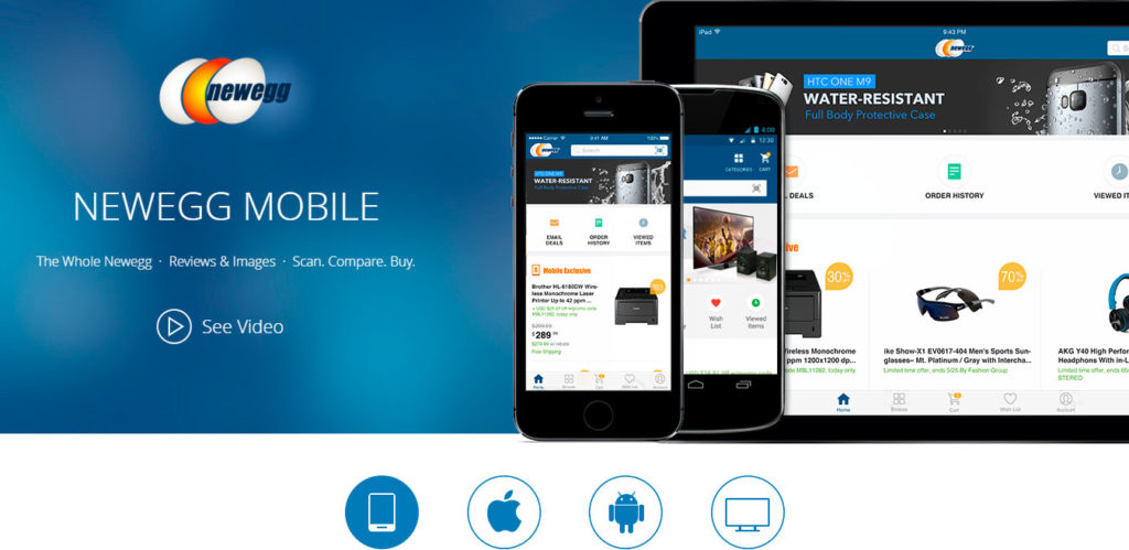 newegg - Apps para obtener descuentos 