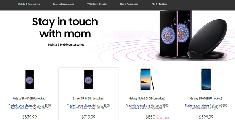 Ofertas de Samsung para el Día de la Madre