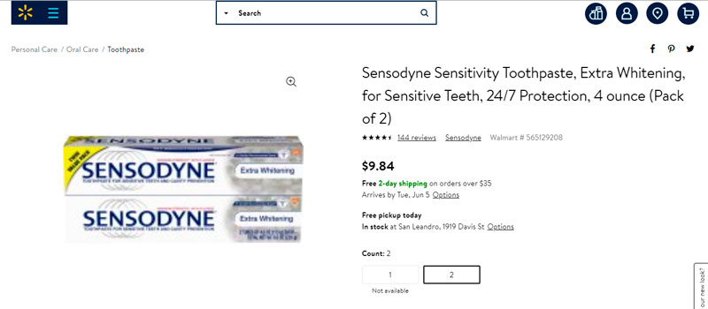 descuentos en su envío, envíos aéreos con 20% de descuento, paquetes rápidos, envíos rápidos, 20% de descuento, cupón de descuento, Walmart, artículos de aseo personal, aseo personal, higiene dental, pasta de dientes, pastas dentales- sensodyne