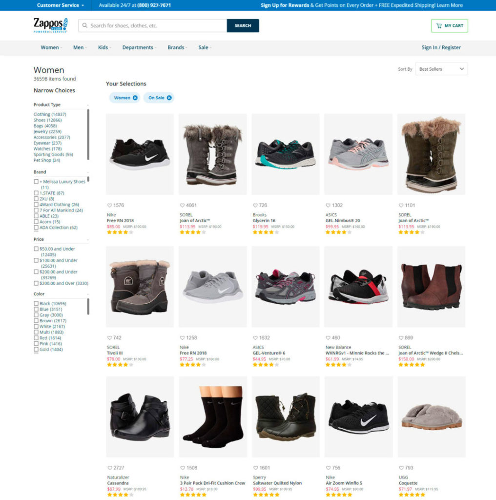 Ofertas President’s Day en Zappos para ella