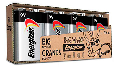Energizer Max, paquete de 4 pilas alcalinas de 9 V
