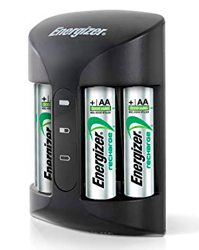 Cargador AA y AAA y 4 pilas NiMH recargables Energizer
