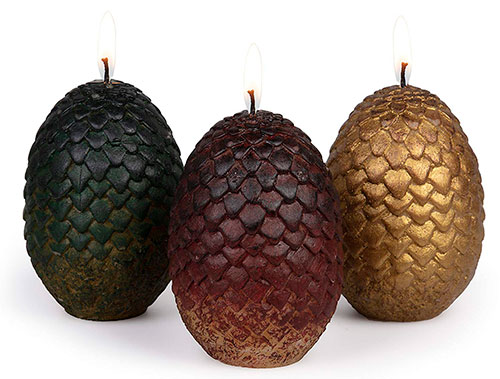 Velas de huevos de dragón de Game of Thrones, juego de 3